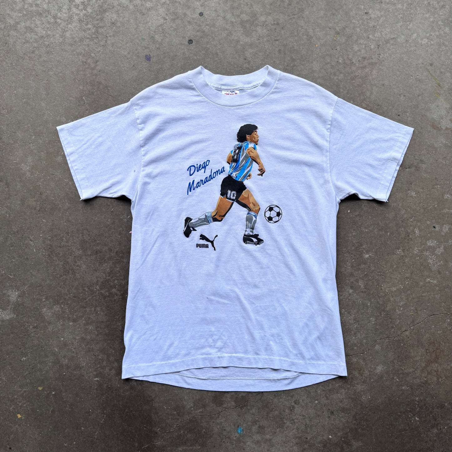 1990s Diego Maradona puma tee